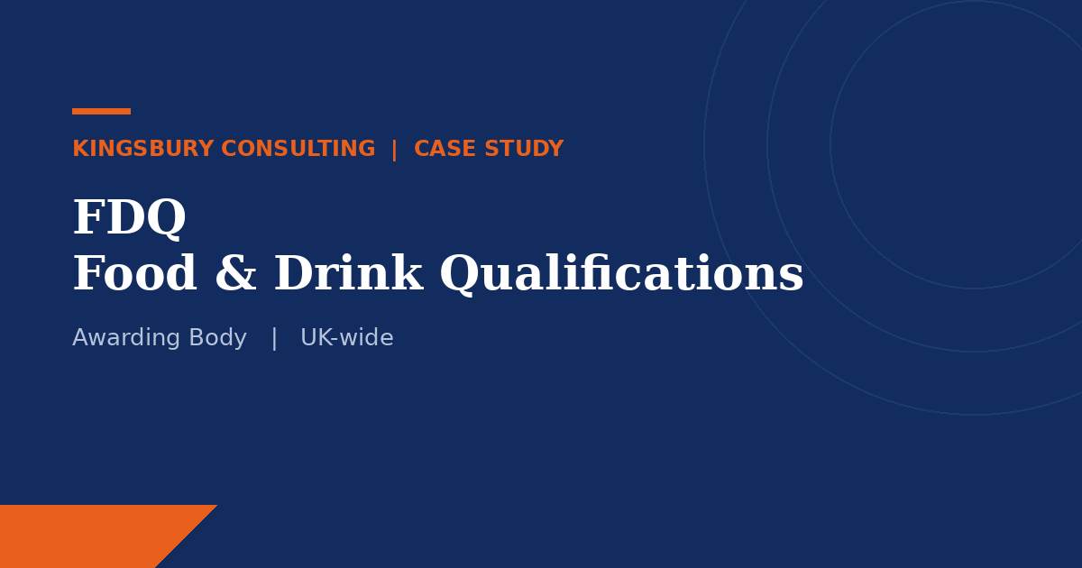 FDQ (Food & Drink Qualifications) case study
